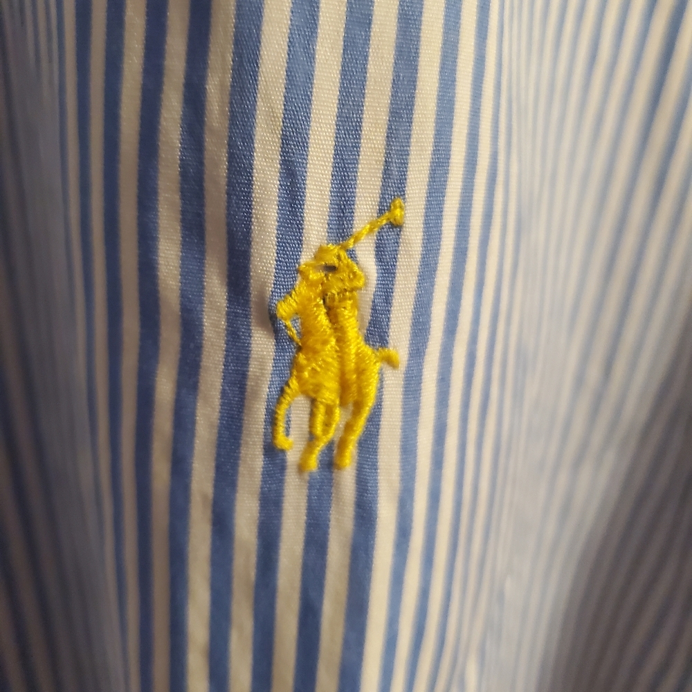 Ralph Lauren short sleeve stripped shirt.